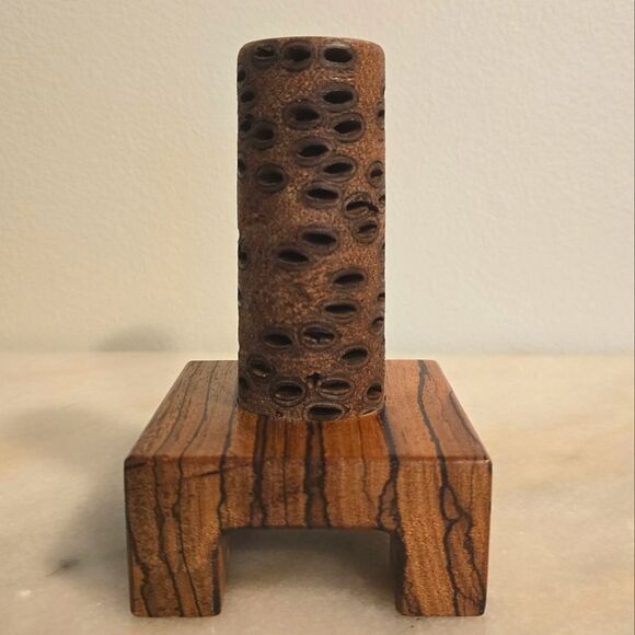 Banksia wood Candle Holder Handcrafted by J. Smith Candlestick - Picture 11 of 12
